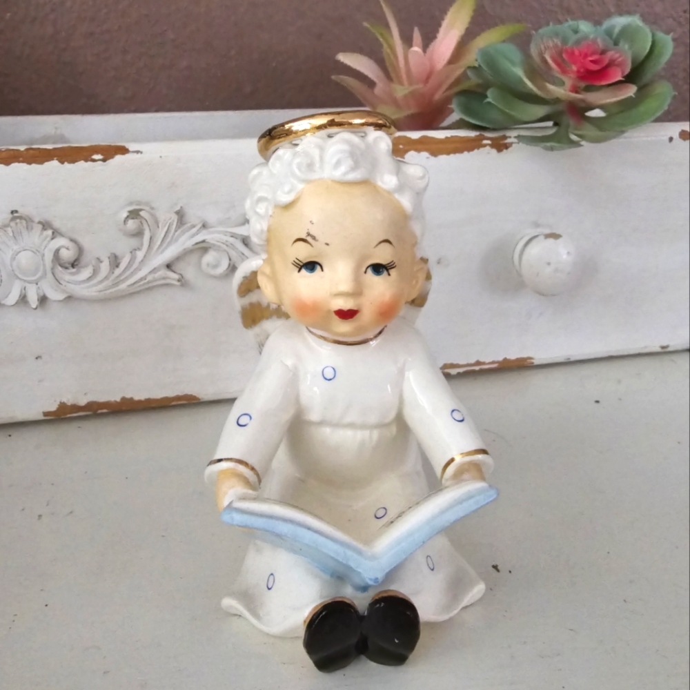 Vtg Angel Reading Music Book